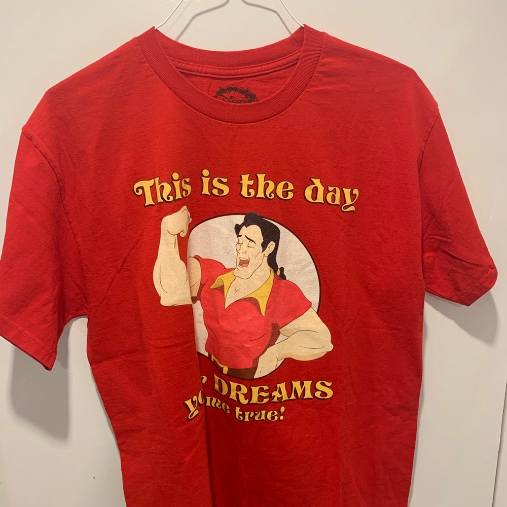 Disney Gaston red t shirt